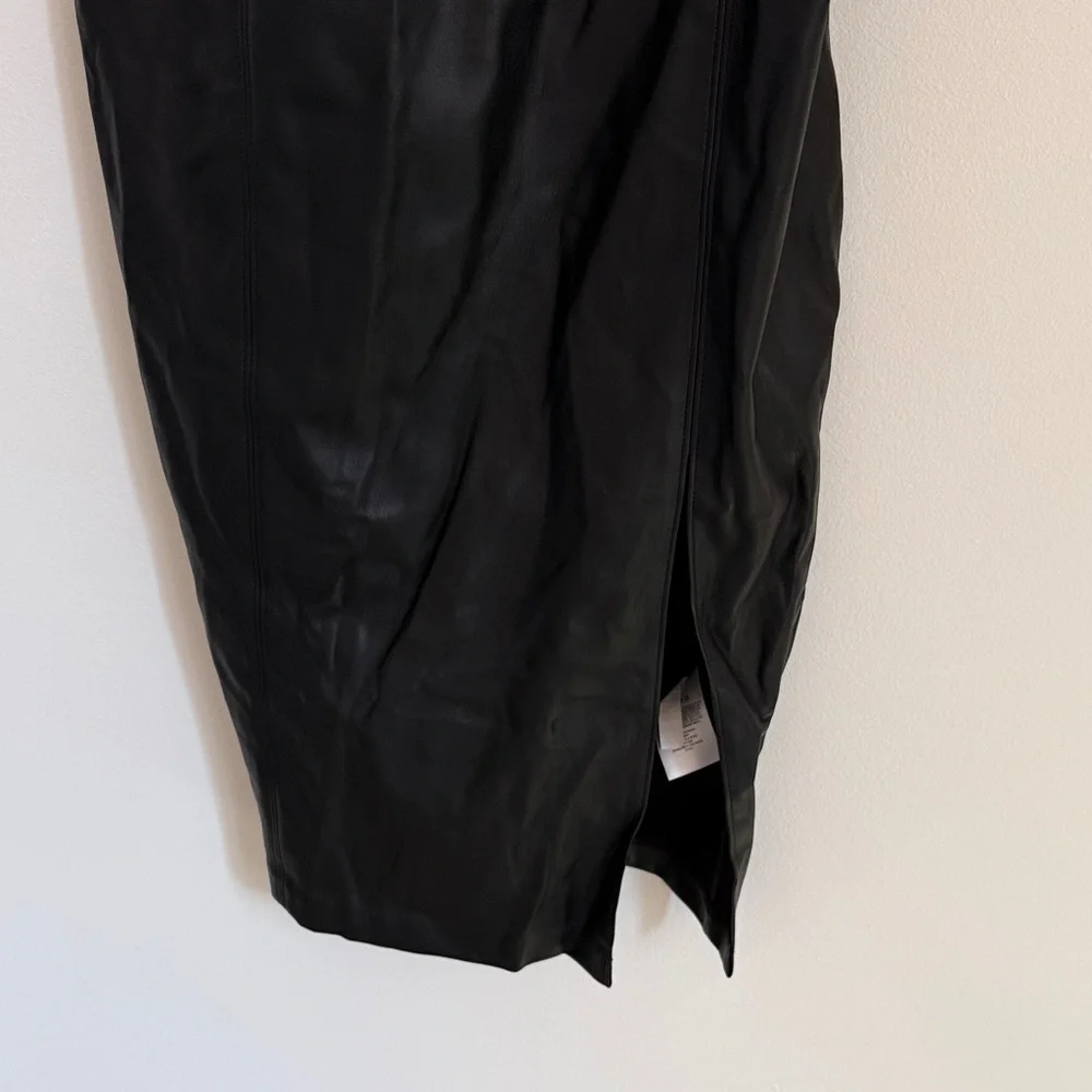 Express Faux Leather Body Contour Dress - Picture 6 of 10